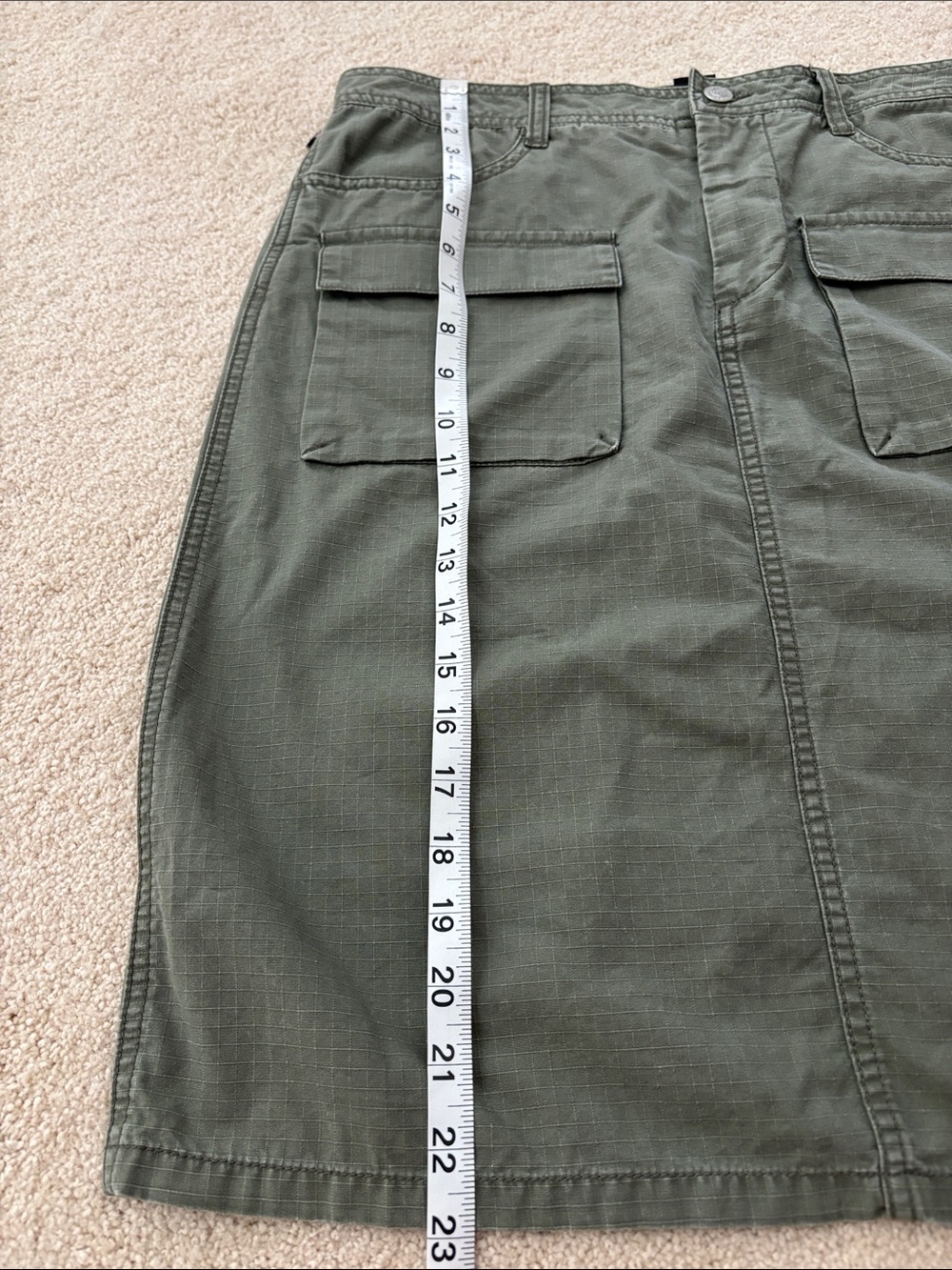 Women’s Vintage Polo Jeans Company Ralph Lauren Y2K Military Green Skirt Size 10 - Picture 6 of 7